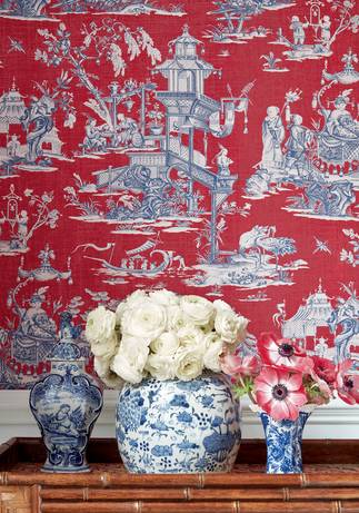 Thibaut Design Cheng Toile in Dynasty
