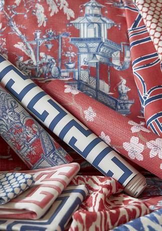 Thibaut Design Red & Blue Group in Dynasty