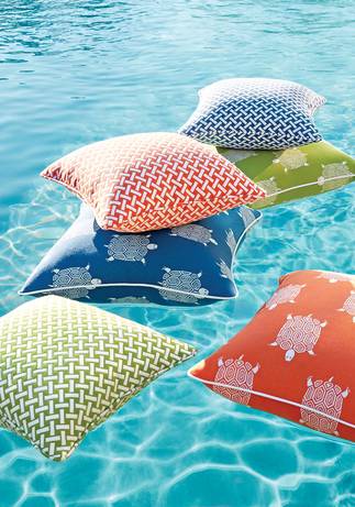Thibaut Design Pillows in the Pool in Portico