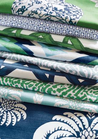 Thibaut Design Blue and Green Group in Summer House