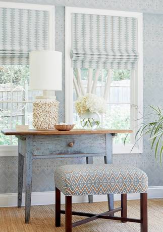 W713241 RENO STRIPE EMBROIDERY Woven Fabrics Spa Blue from the Thibaut Mesa  collection