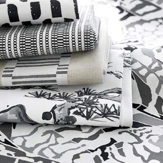 Thibaut Design Charcoal Fabric Series in Nara