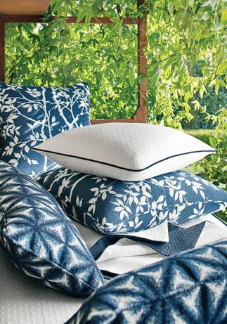 Thibaut Design Blue Pillows in Portico