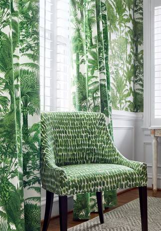 Buy Thibaut Amur Emerald Green W80433 Indoor Upholstery Fabric by