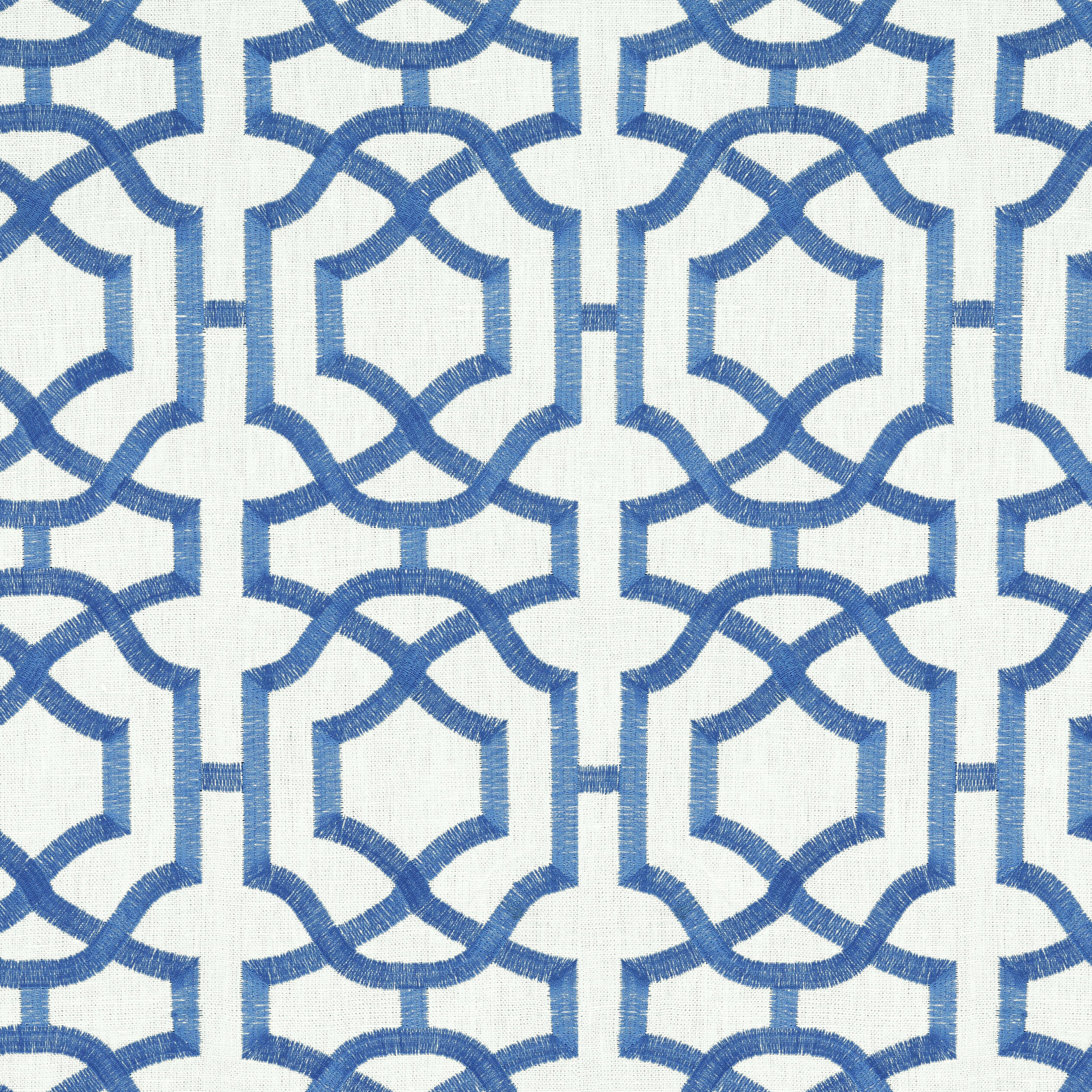 SUSSEXHOME Gray-Blue Color Geometric Trellis Design Cotton Non