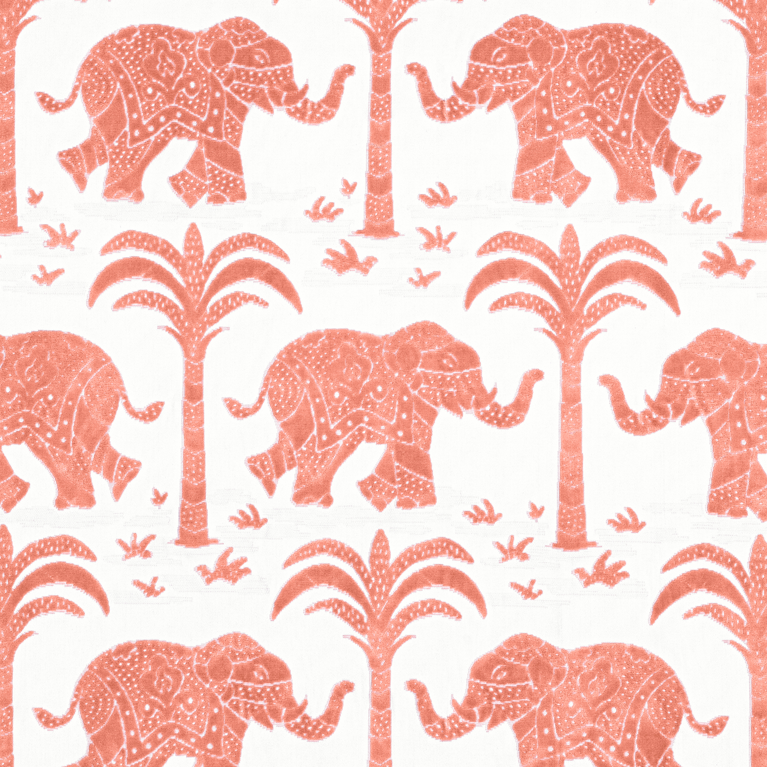 W716203 ELEPHANT VELVET Woven Fabrics Coral from the