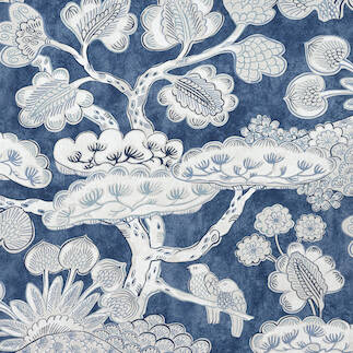 House Of Holy Series, Chinoiserie White & Navy Pattern