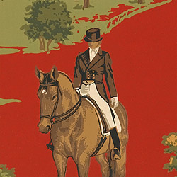 EQUESTRIAN, Red, T6345, Collection Castle Pine from Thibaut
